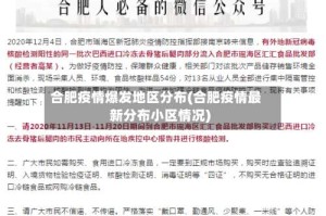 合肥疫情爆发地区分布(合肥疫情最新分布小区情况)