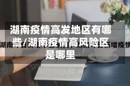湖南疫情高发地区有哪些/湖南疫情高风险区是哪里
