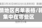 韩国无疫情地区名单表格/韩国疫情集中在哪些区