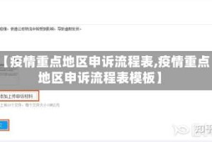 【疫情重点地区申诉流程表,疫情重点地区申诉流程表模板】