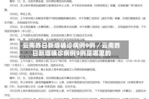 云南昨日新增确诊病例9例／云南昨日新增确诊病例9例是哪里的