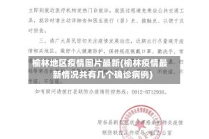 榆林地区疫情图片最新(榆林疫情最新情况共有几个确诊病例)