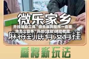 开挂辅助工具“微乐麻将程序一直输钱怎么回事”开挂(透视)辅助教程