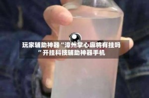 玩家辅助神器“漳州掌心麻将有挂吗”开挂科技辅助神器手机