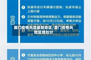 厦门疫情风险最新地区/厦门疫情风险区域划分