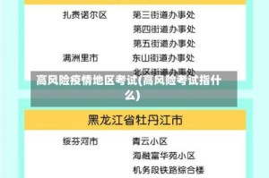 高风险疫情地区考试(高风险考试指什么)