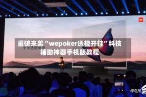 重磅来袭“wepoker透视开挂”科技辅助神器手机版教程