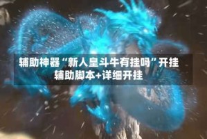 辅助神器“新人皇斗牛有挂吗”开挂辅助脚本+详细开挂
