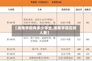 【湘南学院有多少学生,湘南学院在校人数】