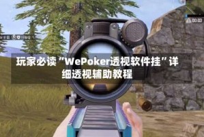 玩家必读“WePoker透视软件挂”详细透视辅助教程
