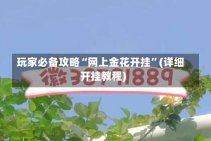 玩家必备攻略“网上金花开挂”(详细开挂教程)
