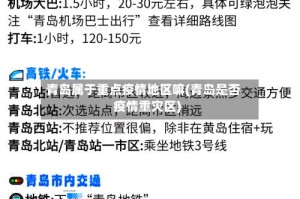 青岛属于重点疫情地区嘛(青岛是否疫情重灾区)