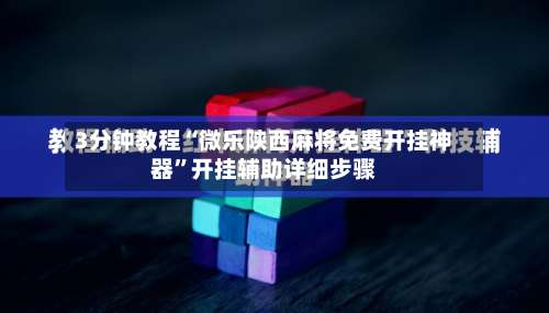 3分钟教程“微乐陕西麻将免费开挂神器	”开挂辅助详细步骤-第1张图片