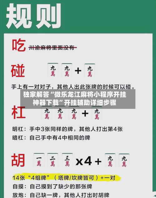 独家解答“微乐龙江麻将小程序开挂神器下载”开挂辅助详细步骤-第3张图片