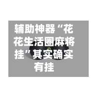 辅助神器“花花生活圈麻将挂”其实确实有挂-第2张图片