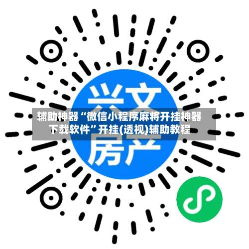 辅助神器“微信小程序麻将开挂神器下载软件”开挂(透视)辅助教程-第2张图片
