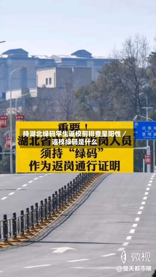 持湖北绿码学生返校前排查呈阳性／返校绿码是什么-第1张图片