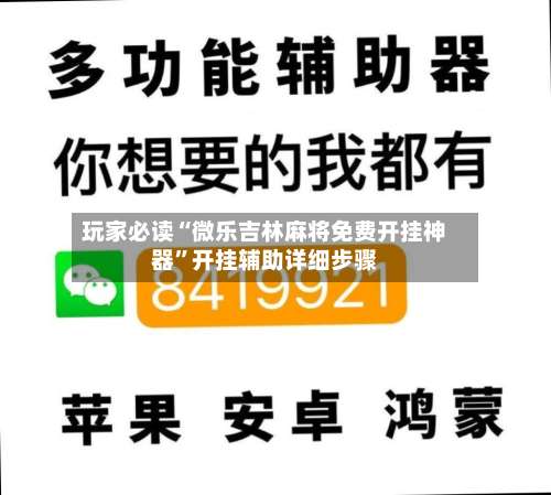 玩家必读“微乐吉林麻将免费开挂神器”开挂辅助详细步骤-第3张图片
