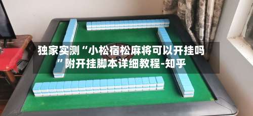 独家实测“小松宿松麻将可以开挂吗	”附开挂脚本详细教程-知乎-第2张图片