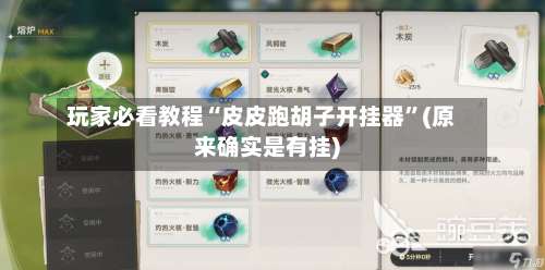 玩家必看教程“皮皮跑胡子开挂器”(原来确实是有挂)-第1张图片