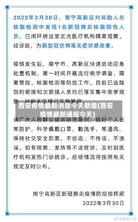 西安疫情最新消息今天新增(西安疫情最新通报今天)-第1张图片