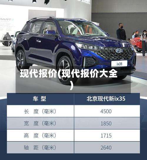 现代报价(现代报价大全)-第1张图片