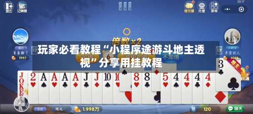 玩家必看教程“小程序途游斗地主透视	”分享用挂教程-第2张图片