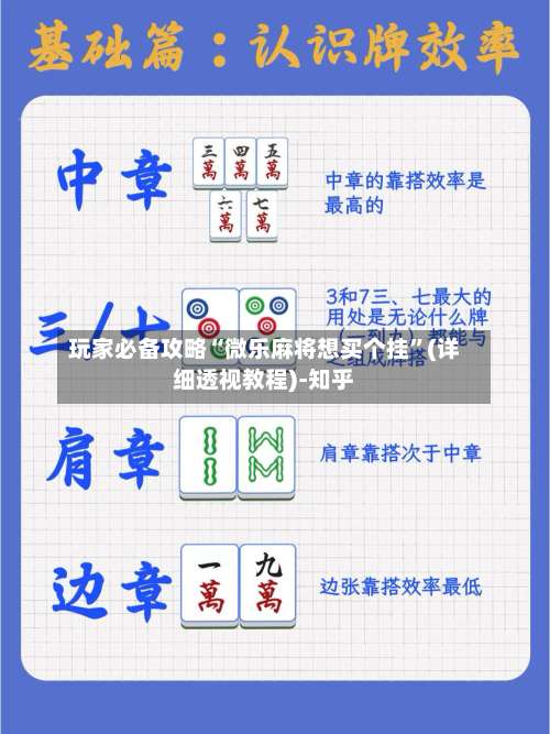 玩家必备攻略“微乐麻将想买个挂	”(详细透视教程)-知乎-第1张图片