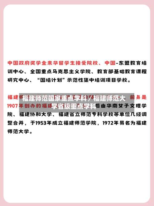 福建师范国家重点学科／福建师范大学省级重点学科-第2张图片