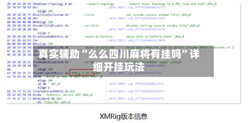 真实辅助“么么四川麻将有挂吗	”详细开挂玩法-第1张图片