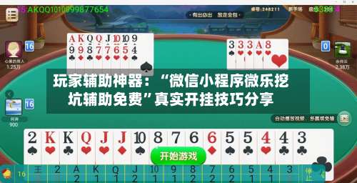 玩家辅助神器：“微信小程序微乐挖坑辅助免费	”真实开挂技巧分享-第1张图片