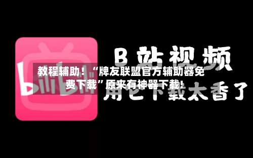 教程辅助！“牌友联盟官方辅助器免费下载”原来有神器下载!-第2张图片