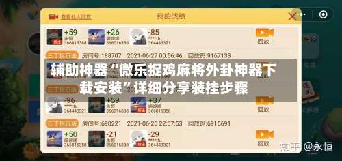 辅助神器“微乐捉鸡麻将外卦神器下载安装”详细分享装挂步骤-第1张图片