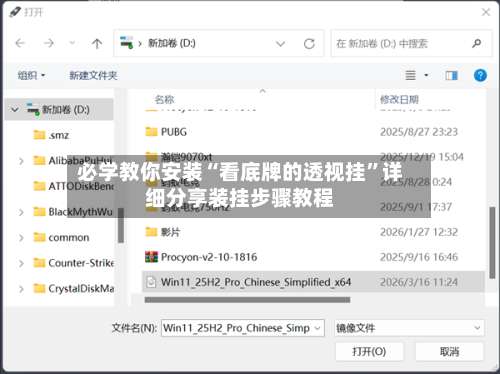 必学教你安装“看底牌的透视挂”详细分享装挂步骤教程-第1张图片