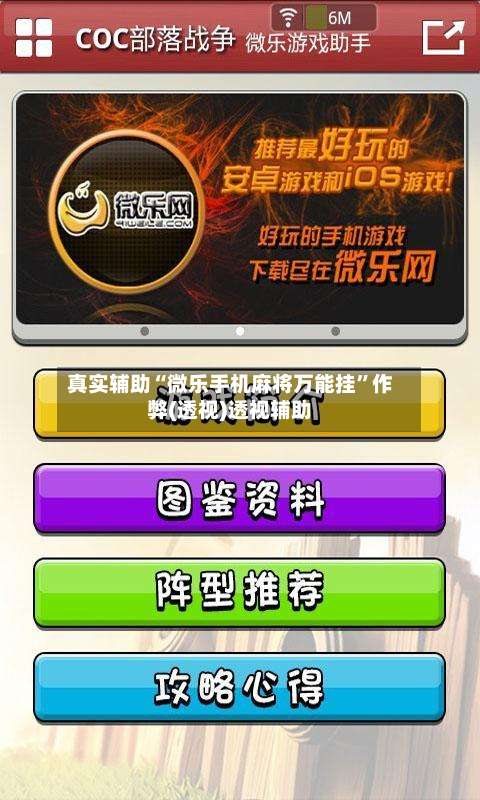 真实辅助“微乐手机麻将万能挂”作弊(透视)透视辅助-第1张图片