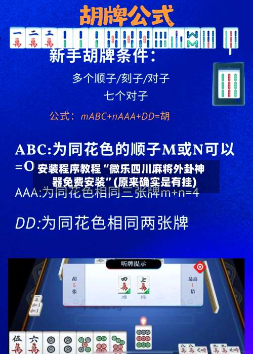 安装程序教程“微乐四川麻将外卦神器免费安装”(原来确实是有挂)-第3张图片