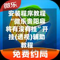 安装程序教程“微乐贵阳麻将有没有挂”开挂(透视)辅助教程-第1张图片