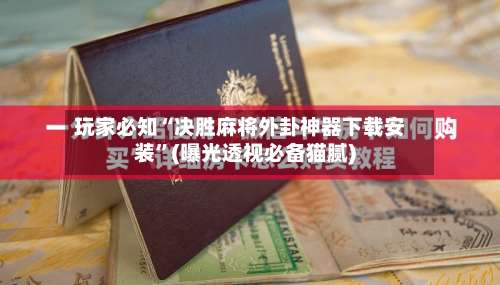 玩家必知“决胜麻将外卦神器下载安装”(曝光透视必备猫腻)-第2张图片