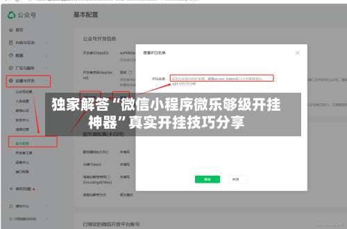 独家解答“微信小程序微乐够级开挂神器”真实开挂技巧分享-第1张图片