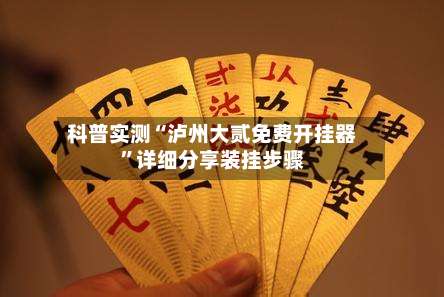 科普实测“泸州大贰免费开挂器”详细分享装挂步骤-第2张图片