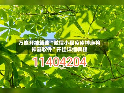 万能开挂辅助“微信小程序雀神麻将神器软件	”开挂详细教程-第1张图片