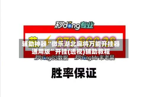 辅助神器“微乐湖北麻将万能开挂器通用版”开挂(透视)辅助教程-第1张图片