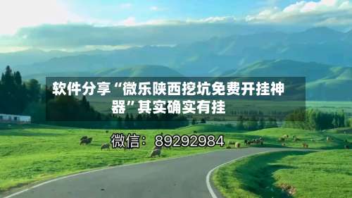 软件分享“微乐陕西挖坑免费开挂神器”其实确实有挂-第1张图片