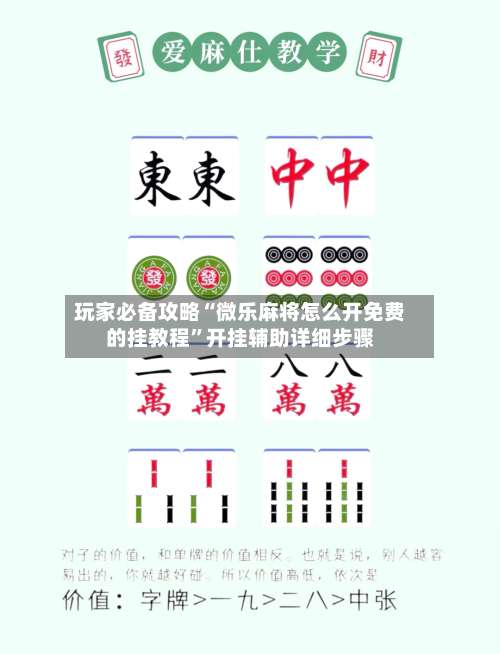 玩家必备攻略“微乐麻将怎么开免费的挂教程”开挂辅助详细步骤-第1张图片