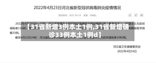 【31省新增3例本土1例,31省新增确诊33例本土1例d】-第1张图片