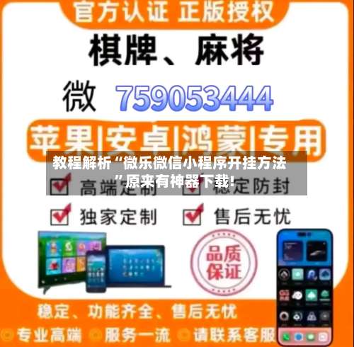 教程解析“微乐微信小程序开挂方法”原来有神器下载!-第3张图片