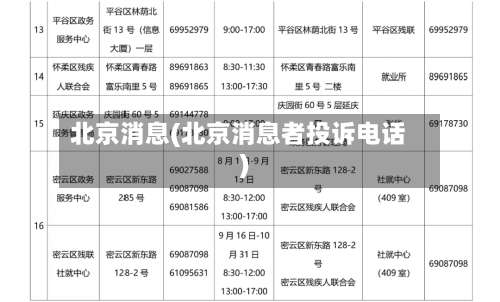 北京消息(北京消息者投诉电话)-第2张图片
