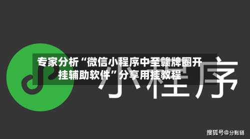 专家分析“微信小程序中至赣牌圈开挂辅助软件”分享用挂教程-第2张图片