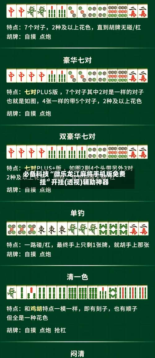 必备科技“微乐龙江麻将手机版免费挂”开挂(透视)辅助神器-第2张图片