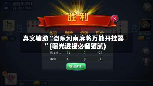 真实辅助“微乐河南麻将万能开挂器”(曝光透视必备猫腻)-第1张图片